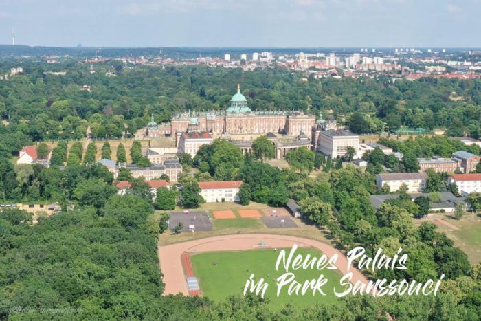 Neues Palais, Park Sanssouci, Sanssouci, Park, Luftbild